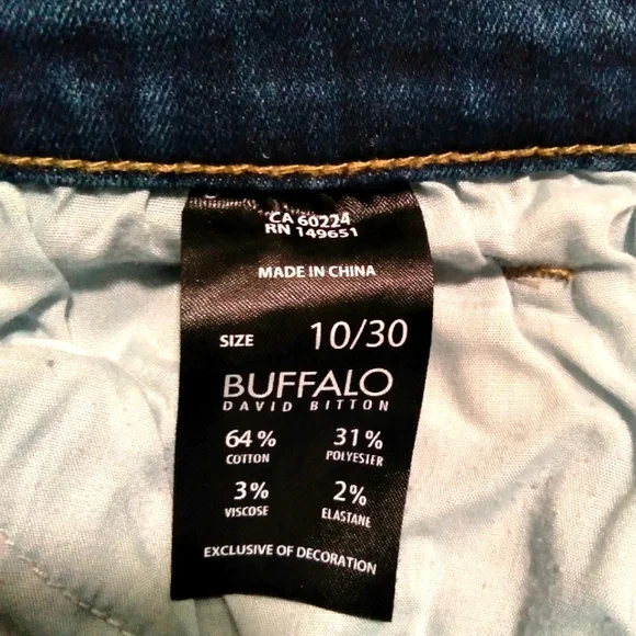 Buffalo David Bitton Rip & Repair Mid-Rise Skinny Jeans - Picture 5 of 8